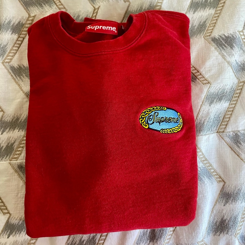 Supreme “Chain Logo” Crewneck (2019 Spring Drop)
